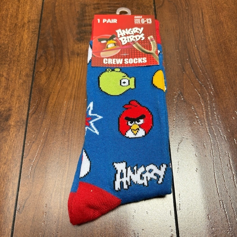 3/$20 Crazy Socks Angry Birds for Men & Women Cozy Funny Gift for Game Lovers - Picture 3 of 6